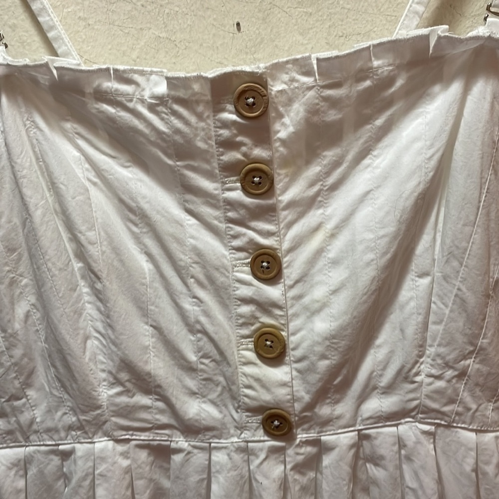 Free People Lilah White Pleated Midi Tube Dress Size Large - Picture 9 of 15